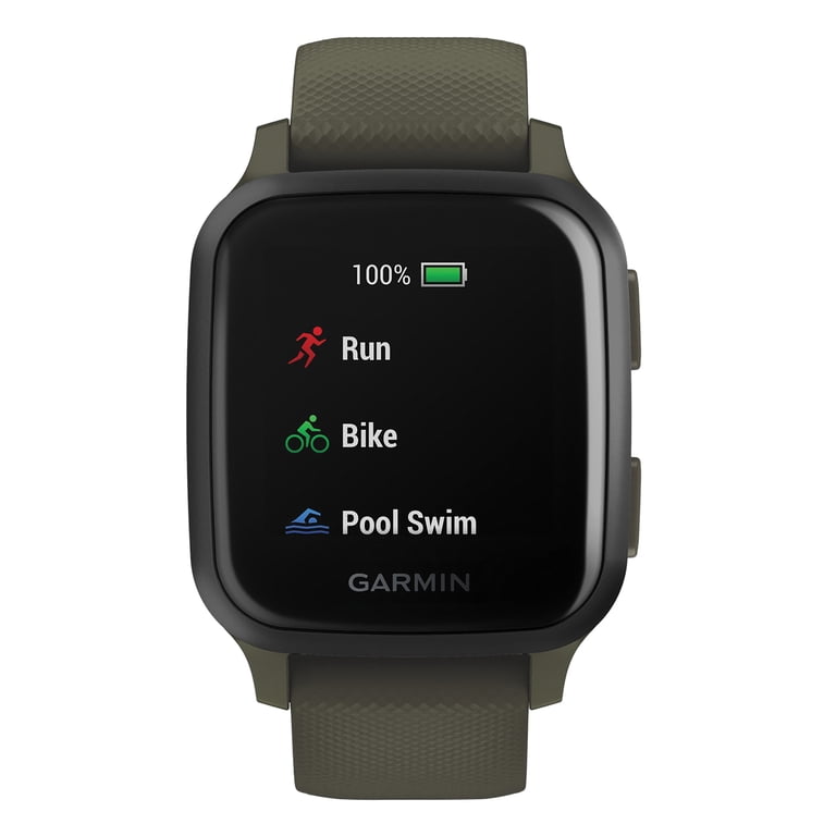 時計 Garmin VENU SQ Music Mos/Slate Venu® Sq – Music Edition, Slate Aluminum Bezel with Moss Case and