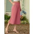 thumbnail image 4 of Cueply Womens Capri Pants Casual Loose Cropped Pants Summer Wide Leg Palazzo Capris with Drawstring Pockets, 4 of 7