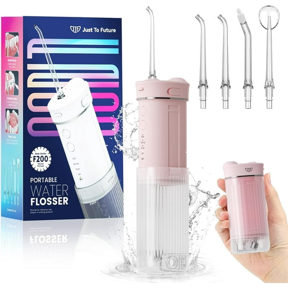 Portable Mini Water Dental Flosser for Teeth Cleaning Pick,Travel Oral Irrigator with Telescopic Water Tank,4 Modes and Waterproof Design-Perfect for Braces,Bridges,Home