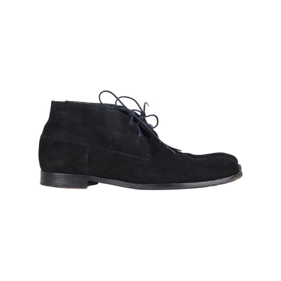 Pre-Owned Hugo Boss Desert Lace-Up Ankle Boots in Black Suede