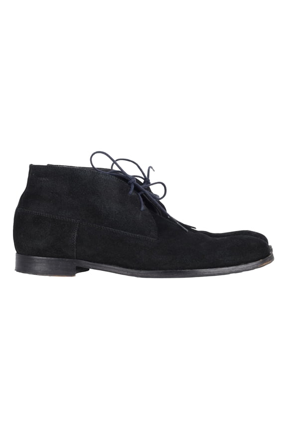 Pre-Owned Hugo Boss Desert Lace-Up Ankle Boots in Black Suede