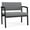 Adler Graphite, variant on Lesro Lenox Steel Fabric Bariatric Waiting Room Guest Chair in Black/Open House Navy