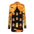 thumbnail image 4 of WFJCJPAF 2025 New Halloween Halloween Tops for Women,Women's Halloween Fashion Printed Long Sleeved Cardigan Jacket - Orange S, 4 of 6
