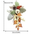 thumbnail image 3 of YIMWNYI Maple Leaf Berry White Pumpkin Wreath, Fall Decor, Autumn Harvest Decoration, Thanksgiving Ornaments for Home, Farmhouse Wreath for Front Door, Waterproof Floral Accent, 3 of 6