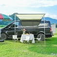 thumbnail image 3 of Yescom Car Awning with LED for SUV 4.6FT x 6.6FT Caravan Camping Side Rooftop Tailgate Canopy Tent Shelter Tarp, 3 of 11