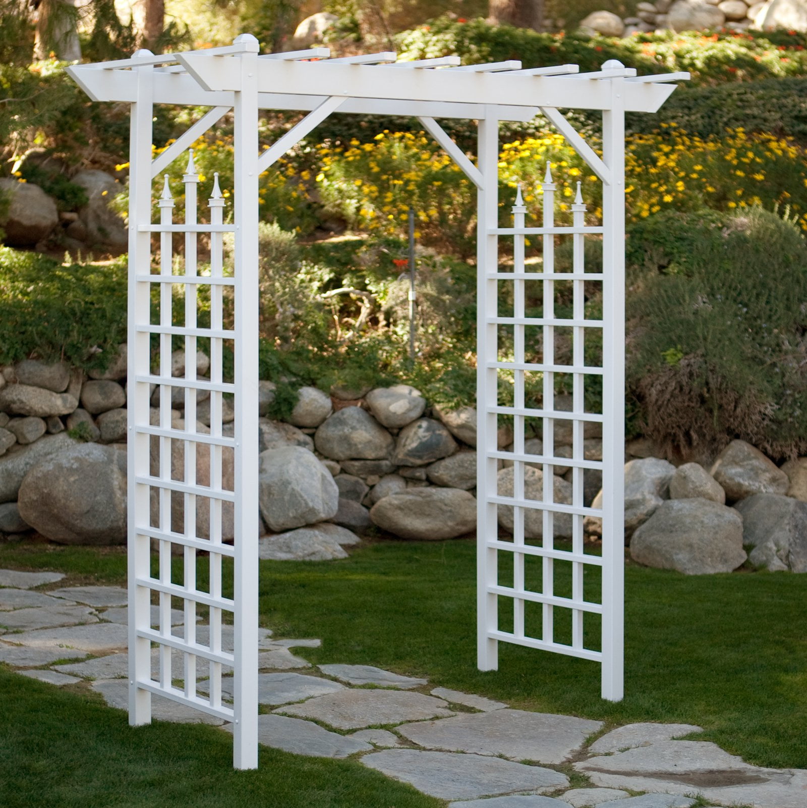 Dura-Trel Camelot 7-ft. Vinyl Pergola Arbor by Dura-Trel