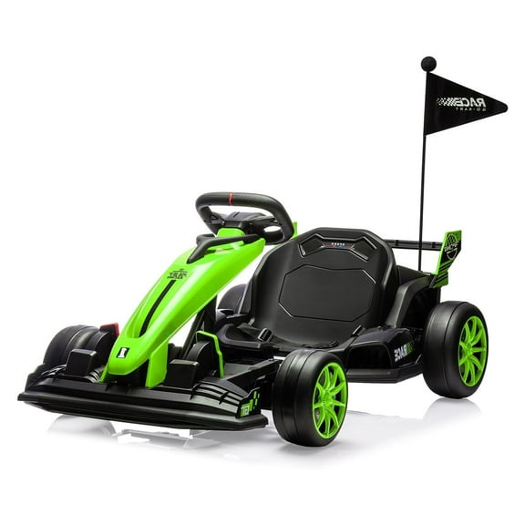 M optimized 24V Go Kart, Electric Drift Kart Car with Adjustable Seat, Outdoor Ride On Toy with Variable Speed Mode, High-Speed Racing and Immersive Gaming Combo for Kids 6  Years Old