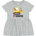 thumbnail image 3 of Inktastic Construction Truck I Love Diggers Girls Baby Dress, 3 of 5