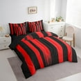 thumbnail image 3 of Erosebridal Geometric Graffiti Lines Bedding Twin Size,Modern Minminalist Art Bed Set,Red Black Bedding Sets Twin Size,Super Cozy Room Decor Reversible,7pcs, 3 of 6