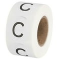 thumbnail image 1 of Etiquetas de inventario de letras C de Uxcell 1" Etiquetas de letras mayúsculas autoadhesivas etiquetas redondas de puntos 1 rollo, 1 of 6