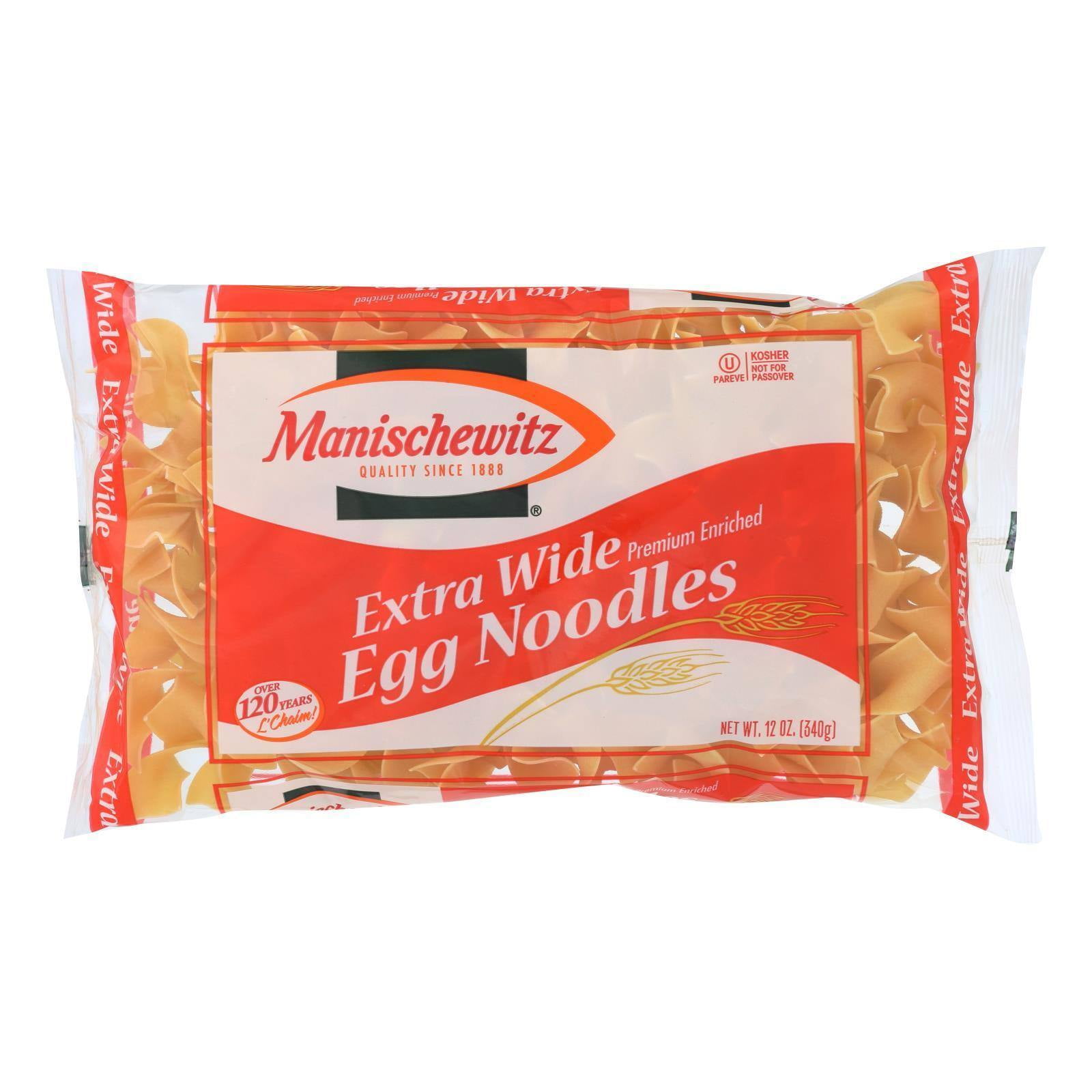 Manischewitz Extra Wide Egg Noodles Case of 12 12 oz.