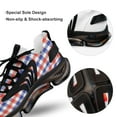 thumbnail image 7 of White Red Blue Tartan Plaid Walking Shoes for Men Woman Lightweight Tennis Fashion Elastic Sports Shoes Cushion Basketball Shoes, 7 of 7