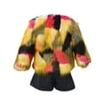 thumbnail image 3 of Zwiiyzr Girls Open Front Cardigan Faux Fur Coat Warm Fuzzy Trendy Winter Vintage Party Outerwear Jackets Tops 1-11 Years Red, 3 of 3