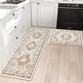 thumbnail image 2 of Anti Fatigue Floor Mats - Cushioned Memory Foam 2 Piece Kitchen Rug Set, Non Slip Laundry & Sink Area Runner, Waterproof Comfort Standing Mat, 2 of 6