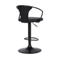 thumbnail image 4 of Armen Living Eagle Tabouret de Bar Moderne Réglable en Similicuir 32 Pouces Noir, 4 of 6