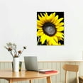 thumbnail image 2 of ONETECH  Sunflowers Canvas Wall Art Yellow Flowers Pictures Modern Florals Black and White Painting Framed for Bathroom Bedroom Kitchen Dinning Room Living Room Home Office Wall Décor, 2 of 4