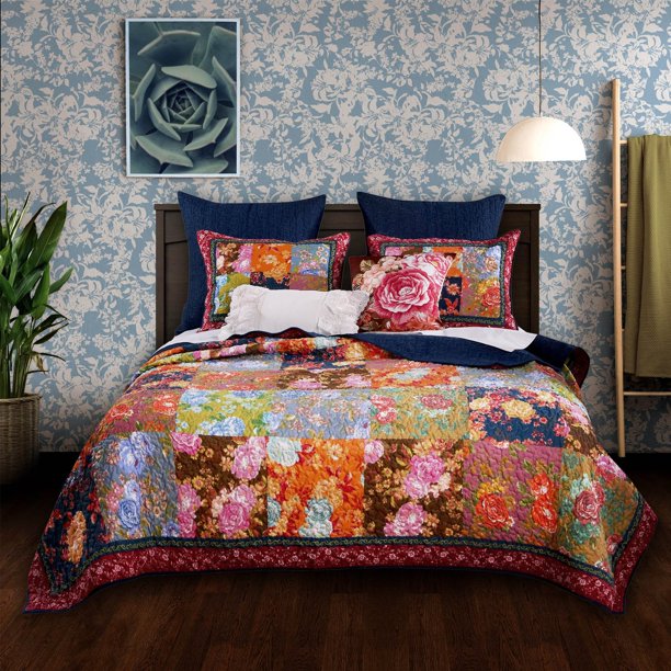 Barefoot Bungalow Desiree Quilt Set, King, Multi