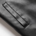 thumbnail image 6 of Atkumj Mens Bomber Jacket Fashion Turn Down Collar Button Outdoor Faux Leather Jacket Casual Solid Color Fleece Lined Warm Jackets for Men XS, 6 of 10