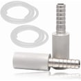 thumbnail image 1 of 2 Pack Aeration Stone 0.5 Micron Stainless Steel Oxygenation Diffusion 1/4 Inch Barb, 1 of 6