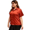 thumbnail image 2 of Camisa satinada en talla extra, modelo 731 (chedron) terracota 42 Roman Fashion Camisa extra 731, 2 of 5