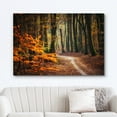 thumbnail image 2 of wall26 Canvas Print Wall Art Autumn Fall Orange Leaf Forest Tree Trail Nature Wilderness Photography Realism Earth Scenery Rustic Scenic Landscape Colorful for Living Room, Bedroom, Office - 32", 2 of 5