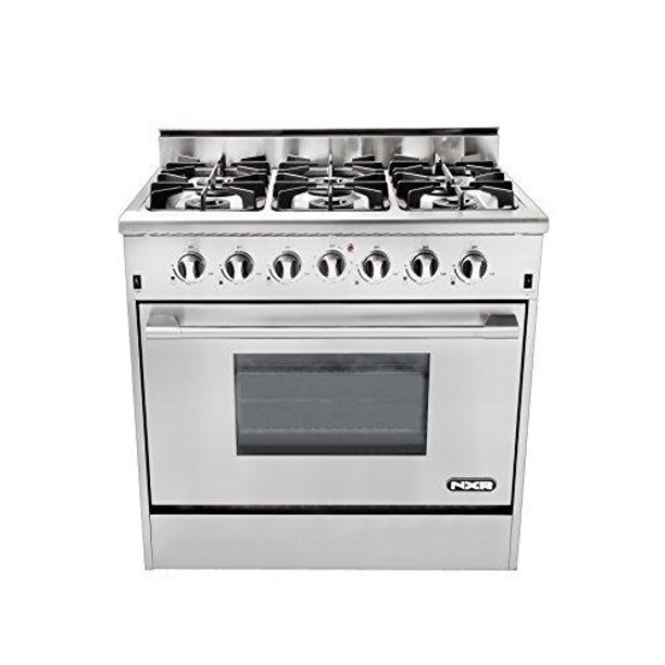 NXR DRGB3602 Professional Style Gas Range, 36", Stainless Steel