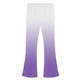 thumbnail image 4 of Eltusu Flare Leggings for Girls, Stretchy Thermal Elastic Waist Tie Dye Kids Winter Pants Purple Size 13-14 T, 4 of 5