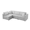 thumbnail image 6 of Miekor 106.3" Soft L-shaped 4-Person Sofa. Comfortable & Stylish. Matches Bedroom & Living Room. Light gray. Modern plush furniture. Modular design for versatility. L-shape offers unique style a 0011, 6 of 12