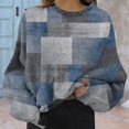 thumbnail image 2 of AJHSAKLt Sweatshirt for Women Graphic Crewneck Tops Loose Fitting Pullover Printed Long Sleeved Versatile Casual Sweater Essentials Hoodie Blue, 2 of 9