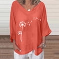 thumbnail image 1 of Hauts d'Été pour Femmes Mode T-shirt Blouse Décontractée à Imprimé à Col en V à Manches Courtes d'Été pour Femmes Hauts d'Été pour Femmes en Liquidation, 1 of 4