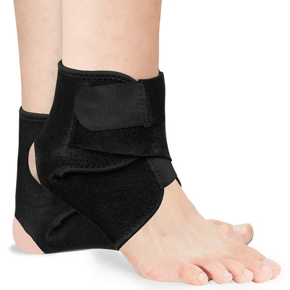 Reosot Men's Ankle Support Plantar Fasciitis Relief Athletic Compression Sleeves, Black (1-Pack)