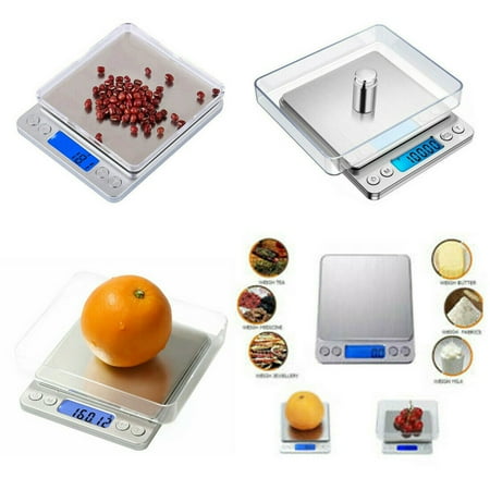 

[Upgraded] Digital Kitchen Scale 3000g x 0.1g High-precision Mini Stainless Steel Food Scale with Back-lit LCD Display Tare PCS for Cooking and Backing