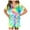 Green, variant on Big Girls Summer Outfit Sets Tie Dyed Short Sleeve T Shirt Shorts 2Pcs Set