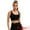 Black, variant on Unique Bargains Women's V-Neck Workout Crop Top Bra U Back Sports Bras S Blue