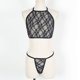 thumbnail image 3 of Gibobby Ropa interior mujer Camisola de lencería para mujer, con corte de red entrecruzado, sin mangas, sexy, vestido de peluche(Negro, XG), 3 of 5