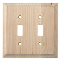 Liberty Hardware W29447-UN-U Unfinished Huntsfield 2 Gang Toggle Wall Plate