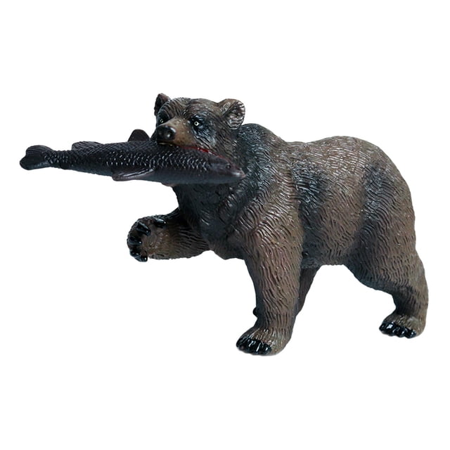 Figura modelo de oso, recuerdos de fiesta, juguetes de baño, estatua de Animal, figuritas de animales salvajes Marron oscuro perfke Estatuilla de oso