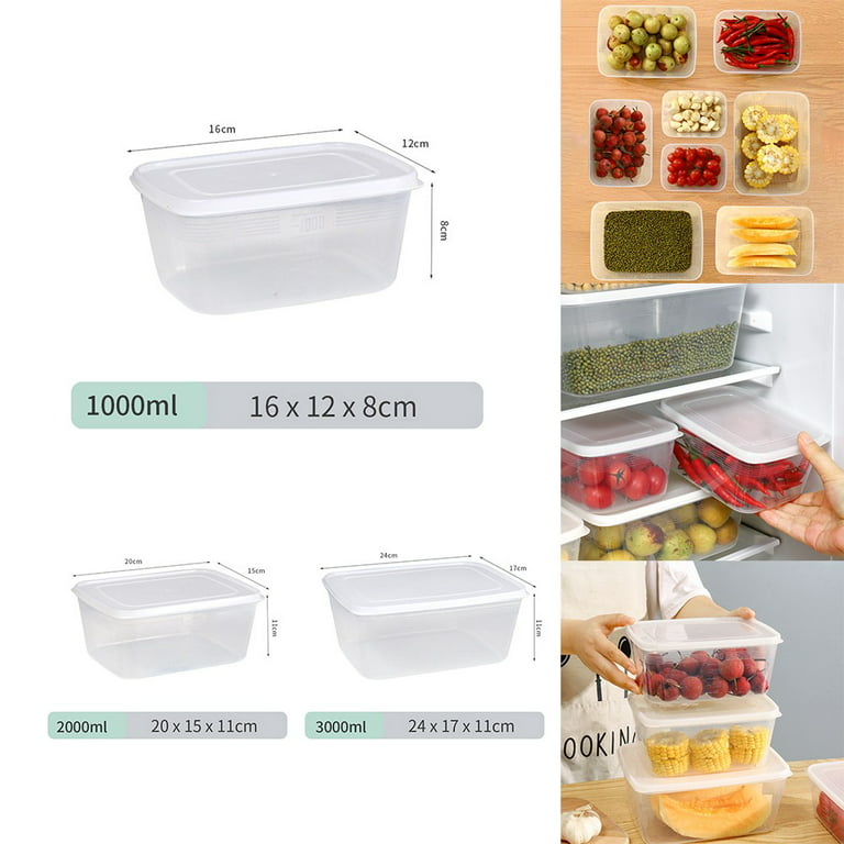 ZUDKSUY 5 Pack Fruit Containers for Fridge, Stackable Refrigerator  Organizer with Lids, Cheese Pantry Storage Bins, Freezer Organizer for  Keeping Food