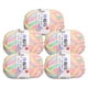 thumbnail image 1 of Uxcell paquete de 5 ovillos de 50g de hilo de mezcla de algodón para ganchillo y tejido en rosa y verde, 1 of 7