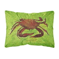 Carolines Treasures 8127PW1216 Crab Canvas Fabric Decorative Pillow, 12H x16W, multicolor