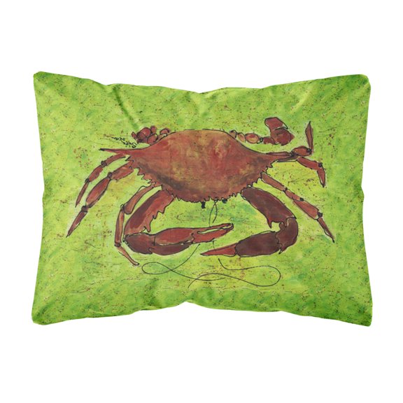 Carolines Treasures 8127PW1216 Crab Canvas Fabric Decorative Pillow, 12H x16W, multicolor