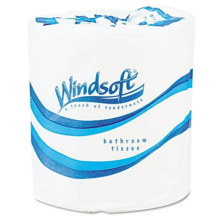 Tissue Single - Windsoft Single Roll Bath Tissue, 500 Sheets/Roll, 96 Rolls/Carton 2200