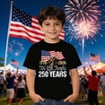 thumbnail image 2 of WAYUTE Shirts for Boys 4th of July Independence Day 250th Anniversary USA Shirt Mesh Soft Patriotic Graphic Tee for Kids Summer Casual, 2 of 4
