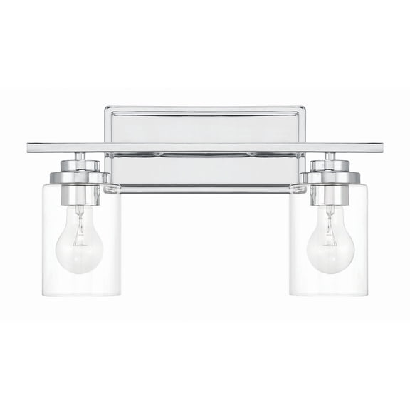 Craftmade - Clark 2 Light 17.38 in. Chrome Finish Vanity Light with Clear Glass