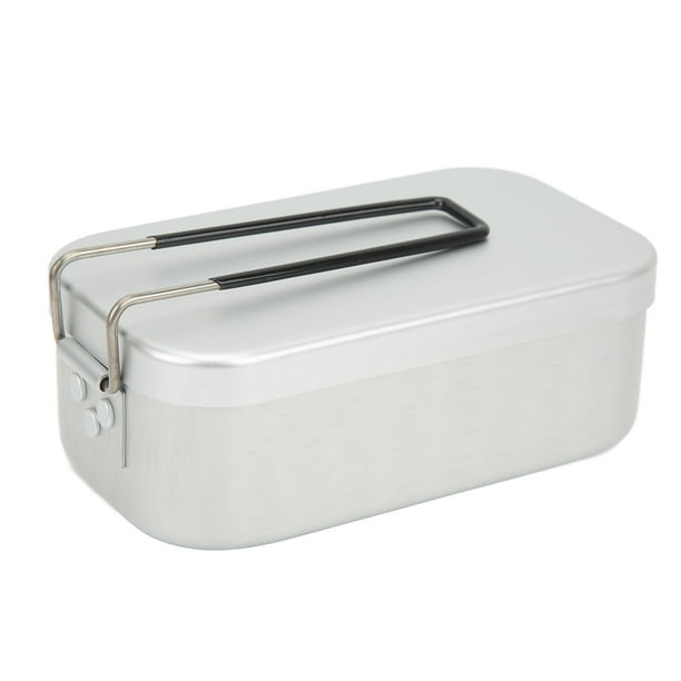 Ratería de Estante de de Lonchera, Aislamiente de Calor de Gran Capacidad de Gran Capacidad para Acampar Al Aire Libre Box Box Aleación Portátil de aluminio para Caminar