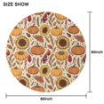 thumbnail image 6 of Fall Pumpkins Sunflowers Autumn Pattern Round Tablecloth 60" X 60",Wrinkle Wipeable Table Cloth for Kitchen Dining Room Picnic Patio Party, 6 of 6