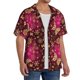 thumbnail image 2 of Fotbe Golden Snowflakes And And Butterflies Camisa Estampada de Manga Corta para Hombre, Casual de Verano, Estilo Playero, Sin Arrugas-Medium, 2 of 5