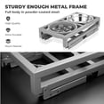 thumbnail image 4 of Veehoo Elevated Dog Bowls, Adjustable Metal Dog Dish Stand with 2 Food Bowls & 1 Slow Feeder, Grey, 4 of 8