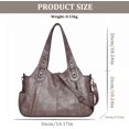 thumbnail image 4 of Sunyuer Vintage Hobo Bag for Women - Large Capacity Crossbody Shoulder Handbag with Multi Pockets, 3-Way Carry, Adjustable Strap, 4 of 7