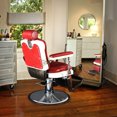 thumbnail image 3 of Topcobe Armrest Shell Disc Extra Large Pump Retractable Barber Chair, Artist Hand Hydraulic Barber Chair, Red, 3 of 7